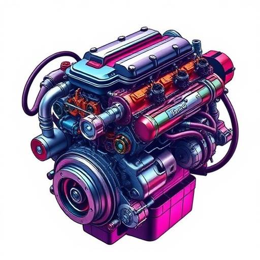 V8 Engine Illustration